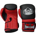 Punch Round Bokshandschoenen Combat Sport Carbon Zwart Rood
