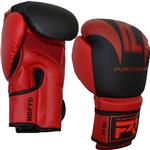 Punch Round Bokshandschoenen SLAM Mat Carbon Zwart Rood