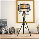 [lux.pro] Tafellamp bureaulamp Burton E27 zwart