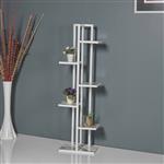 [en.casa] Plantenstandaard Tohmajärvi 120x34x21cm wit en marmer wit