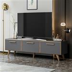 [en.casa] TV meubel Brønderslev 160x37x45 cm antraciet
