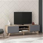 [en.casa] TV meubel Grindsted 160x45x45 cm Eiken en antraciet