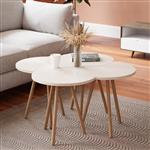 [en.casa] Salontafel Højer set van 4 wit