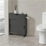 [en.casa] Badkamerkast Kempele niskast 67x52x17 cm donkergrijs