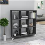 [en.casa] Boekenkast Svedala schap 100x88x20 cm antraciet en wit