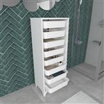 [en.casa] Opbergkast Lurøy met 8 manden 116,5x45x30 cm wit