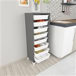 [en.casa] Opbergkast Lurøy met 8 manden 116,5x45x30 cm antraciet en wit