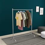 [en.casa] Kledingrek Staffanstorp 137x104x48 cm zilverkleurig