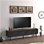 [en.casa] TV meubel Oppdal 45x154x37 cm antraciet en walnootkleurig