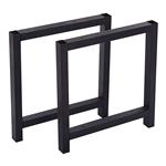 [en.casa] Stalen onderstel Møn set van 2 tafelpoot 43x45 cm zwart mat