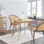 [en.casa] Eettafel Närpes bamboe 70x70x75 cm houtkleurig