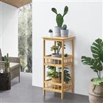 [en.casa] Staand rek Pyhäjärvi bamboe 79x33x33 cm houtkleurig