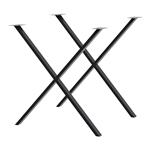 [en.casa] Stalen onderstel Høng set van 2 X tafelpoot 70x65 cm zwart mat