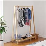 [en.casa] Kledingrek Ledøje met plank grenen 125x106x38 houtkleurig