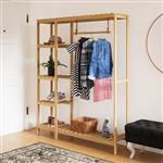 [en.casa] Kledingkast Vrå open kast 160x130x30 cm houtkleurig