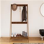 [en.casa] Kledingrek Middelfart 152x75x45 cm houtkleurig