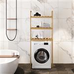 [en.casa] Staand rek Alslev badkamerrek 160x64x21 cm houtkleurig