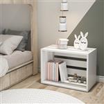 [en.casa] Bijzettafel Rønde 43x64x33 cm wit