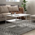 [en.casa] Salontafel Solund met plank 45x90x60 cm wit mat