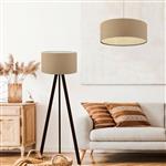 lux.pro Hanglamp en staande lamp Scunthorpe wit zwart en beige