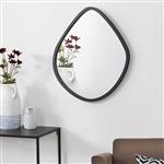 [en.casa] Spiegel Galatone hangend 64x60 cm zwart mat