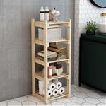 [en.casa] Badkamerkast Tølløse met 5 planken 90x30x29,5 cm houtkleurig