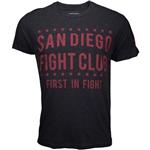 Bad Boy San Diego Fight Club T Shirt Donkergrijs Rood