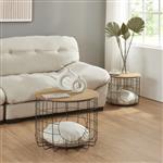 [en.casa] Bijzettafel Haapajärvi set van 2 met kussens