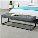 [pro.tec] Halbank bankje stof 120x40x38 cm grijs