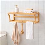 [en.casa] Badkamerrek Langeland wandmontage 20,5x59,5x25,5 cm bamboe