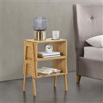 [en.casa] Nachtkast Vinderup set van 2 bamboe stapelbaar