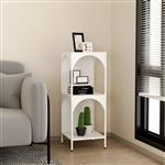 [en.casa] Open kast Akaa met planken staal 92,5x35x35 cm wit