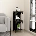 [en.casa] Open kast Akaa met planken staal 92,5x35x35 cm zwart