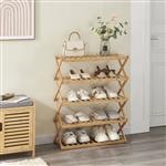[en.casa] Schoenenrek Fitzbek 89x67x26 cm bamboe