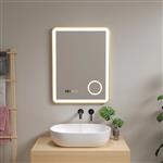 [pro.tec] Spiegel Pescara met LED verlichting 70x50x4 cm goudkleurig