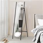 [en.casa] Spiegel vrijstaand Fardella 150x41x59,5 cm zwart