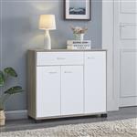 [en.casa] Halmeubel Bobeck 72x80x28 cm eikenkleurig en wit