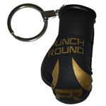 Punch Round Bokshandschoen Sleutelhanger Zwart Goud