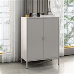 [en.casa] Bureaukast Hailuoto archiefkast 110x80x40 cm lichtgrijs