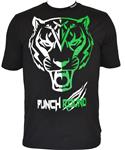 Punch Round Tiger Razor Shirt Zwart Wit Groen