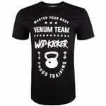 Venum T Shirts Wod Kicker Zwart Wit Venum Fitness Kleding