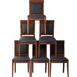 Antieke stoelen / stel van 6 Louis Philipe stoelen ca. 1835 mahonie incl stoffering naar wens   (No.
