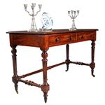 Antieke bureaus / Wandtafels / Mahonie side- of werktafel  
