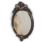 Antieke spiegels / Ovale spiegellijst in zwart met goudkleurige accenten ca. 1865 Groningen (No.8830