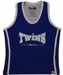 Twins Special Dames Tanktop incl Sportbeha TSB-3 Blauw Wit