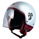 Motocubo fly evo jethelm met dubbel vizier | parel wit