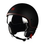 Motocubo beetle jethelm met vizier | mat zwart