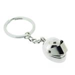 Sleutelhanger zilveren scooterhelm