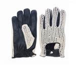 Swift vintage crochet leren handschoenen zwart