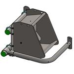 Muursteun+beschermbeugel mod. 500, haaks